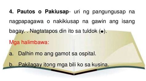 salitang nagtatapos sa min|Uri ng Pangungusap .